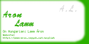 aron lamm business card