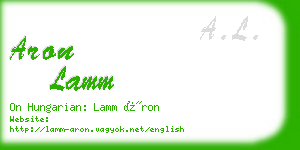 aron lamm business card